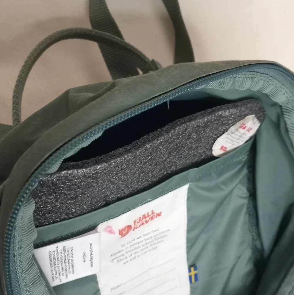 Fjallraven Kanken Mini Frost Green Bohemian Utility Adjustable Strap Backpack